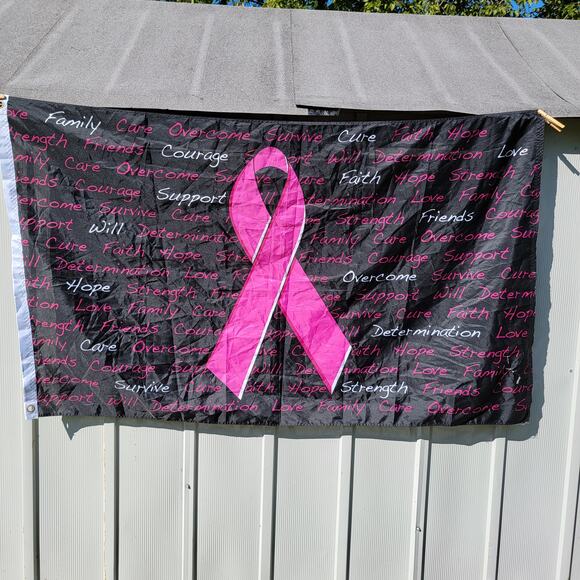 Breast Cancer Awareness Flag 36" X 60" - Picture 1 of 3